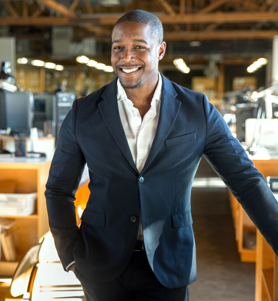 Portrait of sharp looking young man.